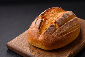 Homemade fresh crispy wholemeal bread