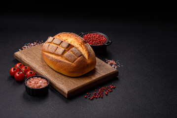 Homemade fresh crispy wholemeal bread