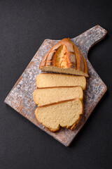 Homemade fresh crispy wholemeal bread