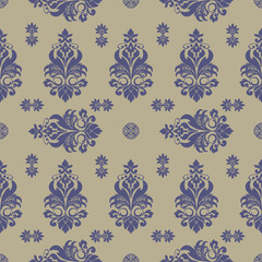 seamless floral pattern Beige Gold Victorian Damask Luxury Decorative Fabric Pattern
