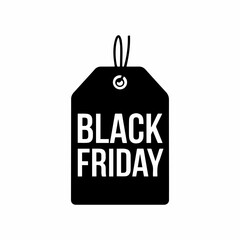 Black Friday Sale Black Tag On Isolated White Background