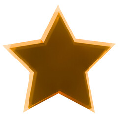 ellow star on a transparent background