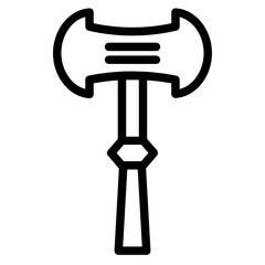Antique Axe Battle Line Icon