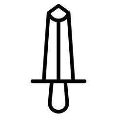 Antique Blade Fight Line Icon