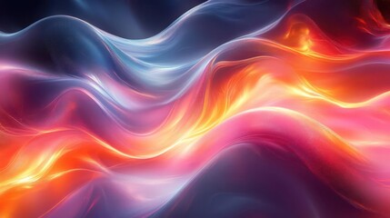 Obraz premium Abstract liquid fractals with glowing vibrant veins, smooth metallic surfaces, and intricate overlays