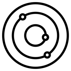 Astronomy Planets Ufo Line Icon