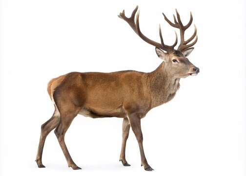 deer isolated on white background