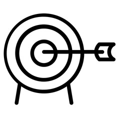 Strategy Target Goal Line Icon