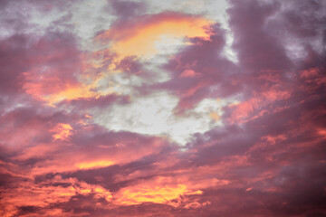 purple sky with clouds
