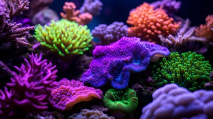 Vibrant Coral Reef with Colorful Underwater Life