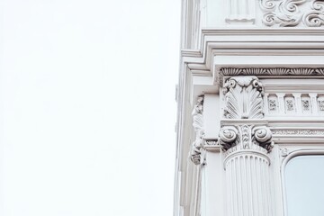 A beautifully ornamented column showcasing detailed carvings in historical architecture, emphasizing intricate artistry and the timeless appeal of classical design elements.