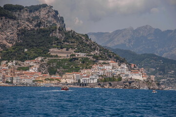Fototapeta premium view of the town of Amalfi