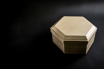 Octagonal Octabin box isolated on a black background
