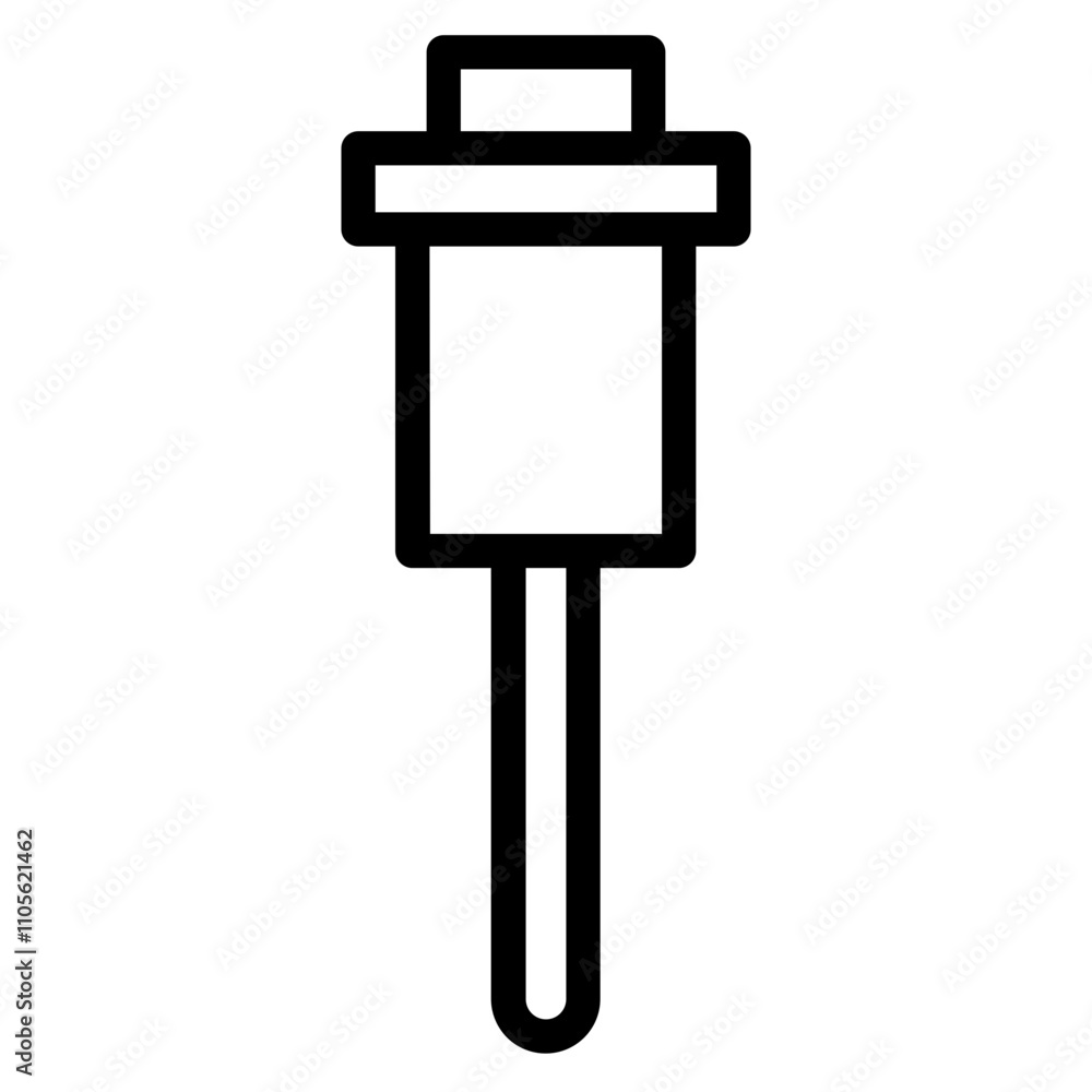 Poster input server data line icon