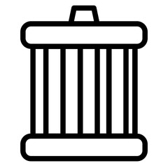 Parts Radiator Service Line Icon