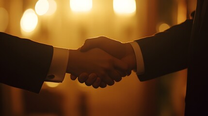 Business handshake in a formal setting professional AI generated illustration