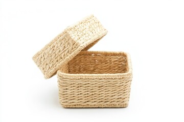 Square eco-friendly material box isolated on a white background