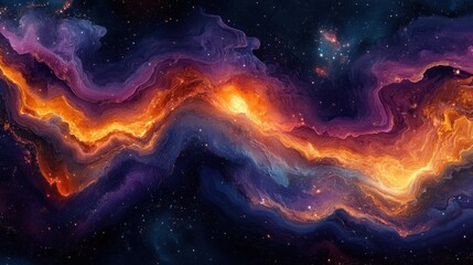 Cosmic fractal storms with glowing vibrant veins, reflective finishes, and layered metallic overlays