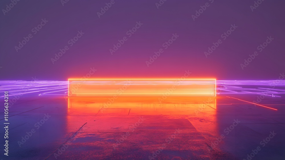 Aufkleber clean and minimal circuit board with a single glowin ai generated illustration