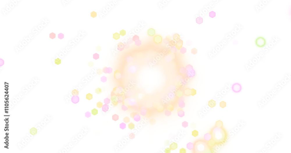 Aufkleber light flares and bokeh effects on a transparent background. modern and abstract style, creating a so