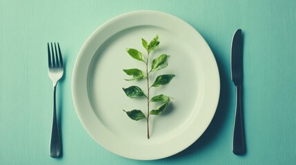 A conceptual plate design featuring plants growing as symbols of global startup growth and innovation, with utensils nearby