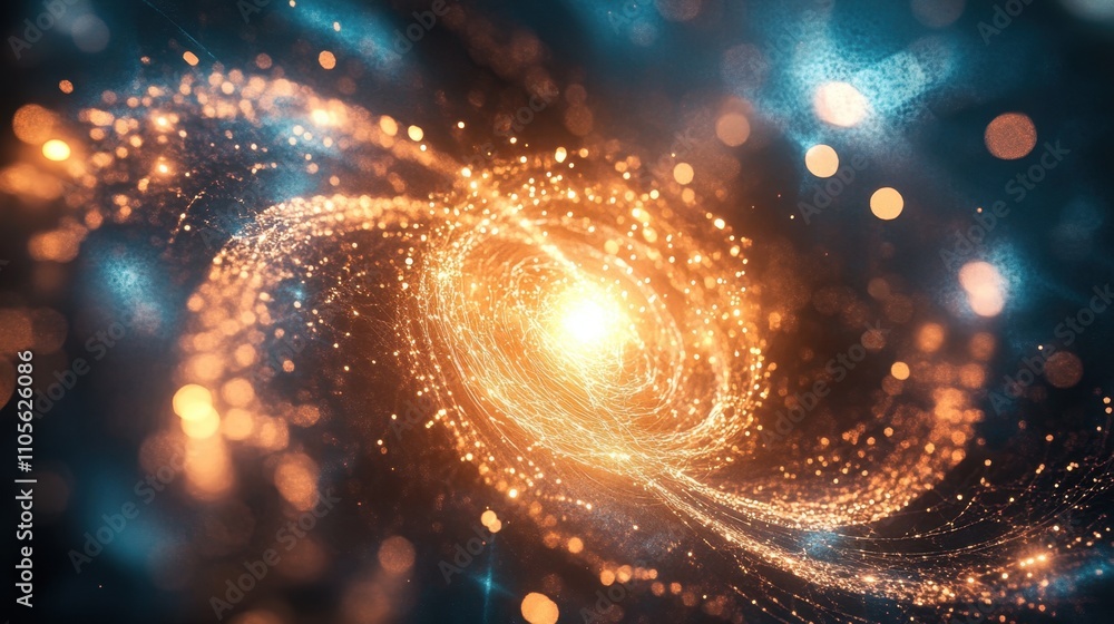Poster a conceptual visualization of quantum gates, glowing with radiant energy fields and symbolizing comp