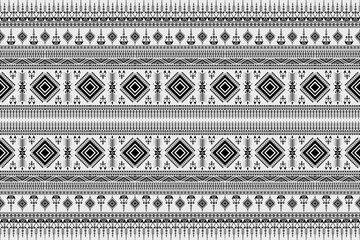 Black and white abstract tribal ethnic pattern.