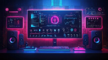 Fototapeta premium Smart home dashboard to control home appliances Assistant technology for smart devices smart home concept