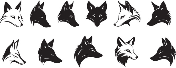 Fox Face Vector for Logo and Icon Designs