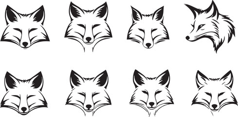 Intricate Fox Face Design Vector for Nature Art