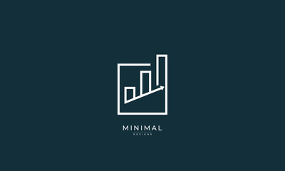 Finance Bar Chart Logo Vector Icon minimal logo