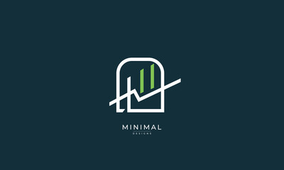 Finance Bar Chart Logo Vector Icon minimal logo