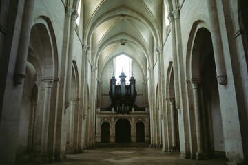 Fototapeta premium Medieval abbey of Pontigny, France