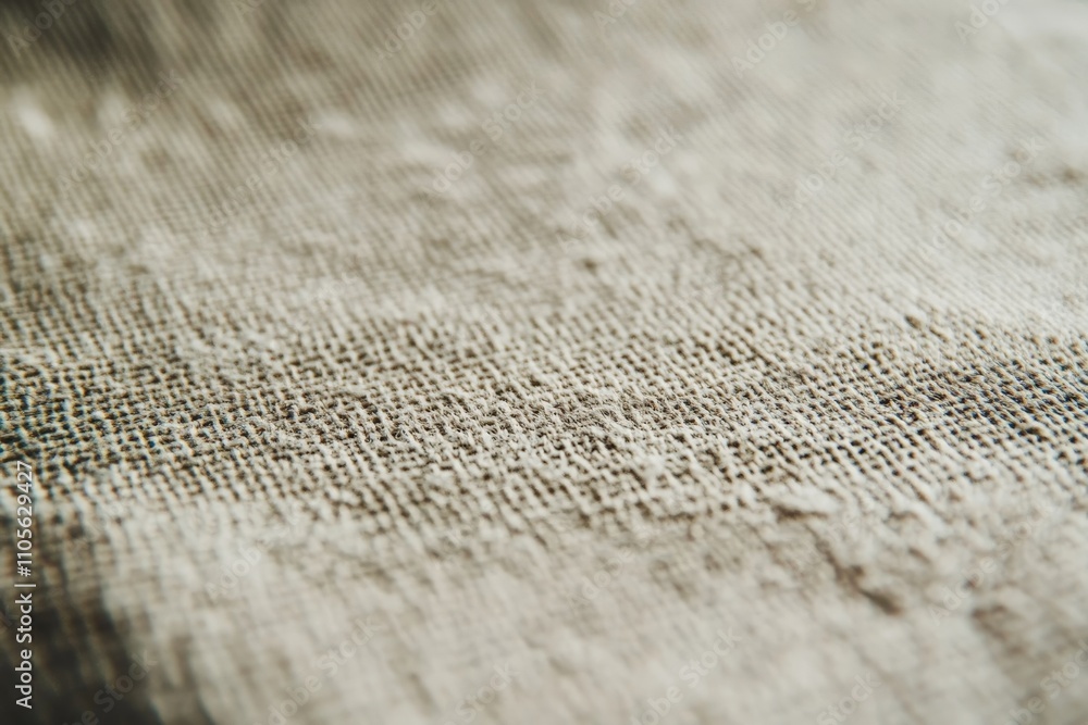 Poster an up-close view of burlap fabric highlights its intricate weave and tactile surface, representing t