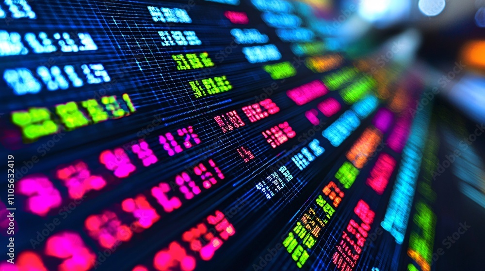 Aufkleber A digital ledger interface highlighting real-time transactions on a blockchain Stock Photo with side copy space