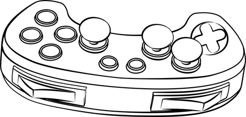 A video gamer cartoon game icon gaming controller illustration © Christos Georghiou