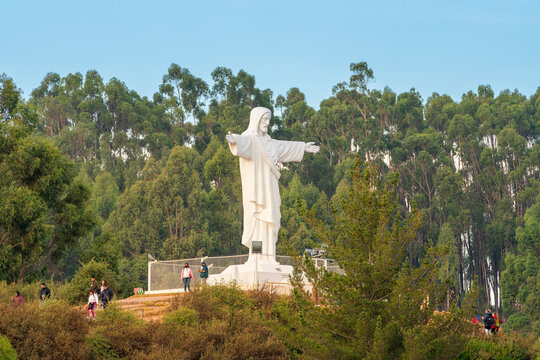 Sculpture of White Christ (Cristo Blanco) above Cusco, Cusco Region, Peru