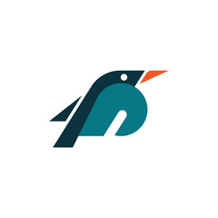 Obraz premium Abstract bird logo, geometric logo design