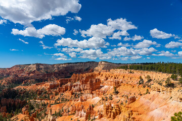 Scenic view of hoodoos and rock formations, Sunrise Point, Bryce Canyon National Park, Utah, United States of America, North America
