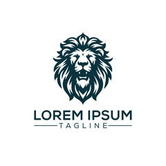 Roaring lion template, Abstract lion logo design