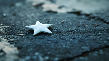 The stark contrast of a subtly glowing star lost amidst the overwhelming brilliance of constellations symbolizing our internal struggles with inferiority.