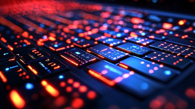 A developer optimizing cloud applications to enhance scalability and performance Stock Photo with side copy space