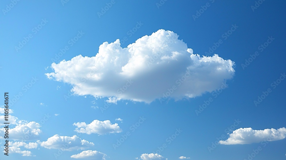 Aufkleber An automated workflow system powered by cloud technology in a smart office Stock Photo with side copy space
