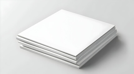 A Stack of White Blank Paper on a White Surface