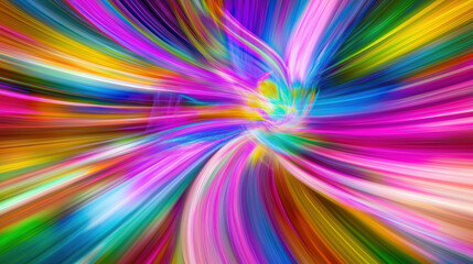 Obraz premium Vortex spins with vibrant hues, creating a dazzling whirl of color and energy. Experience a captivating visual journey that transcends the ordinary.