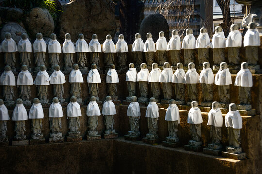 Hundreds of Jizo, Buddha statues, Zen Buddhism, Yoshino, Nara, Honshu, Japan