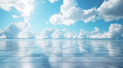 Sky background and city road platform