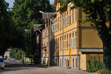 Wooden houses of Kalamaja district, Tallinn, Estonia