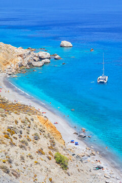 Katergo beach, Folegandros Island, Cyclades Islands, Greek Islands, Greece