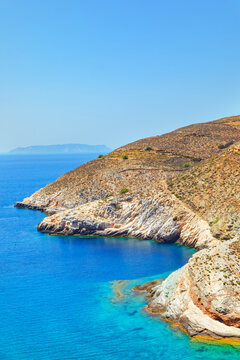 View of Livadaki bay, Folegandros Island, Cyclades Islands, Greek Islands, Greece